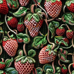 Crochet Winter Strawberries