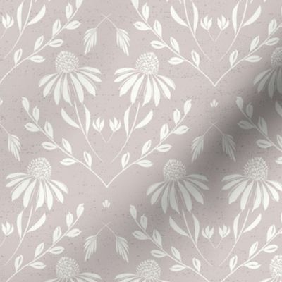 M-WITH YOU SHE BLOOMS-SWEET EMBRACE--daisy-damask-flock-wallpaper-floral-botanical-hand painted-textured and tonal-colour of the year 2024