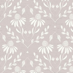 M-WITH YOU SHE BLOOMS-SWEET EMBRACE-daisy, damask, flock, wallpaper, floral, botanical, hand painted, textured and tonal-colour of the year 2024