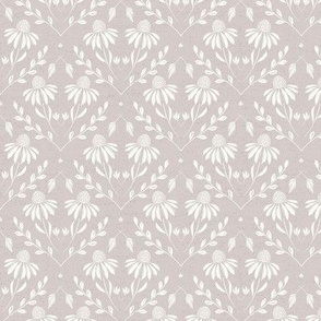 S-WITH YOU SHE BLOOMS-SWEET EMBRACE-daisy, damask, flock, wallpaper, floral, botanical, hand painted, textured and tonal-colour of the year 2024