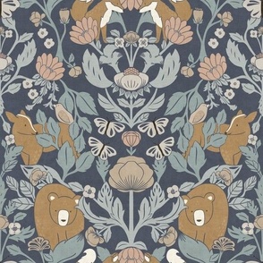 Large Victorian Woodland (Blue and Sage) (10.5"/12")