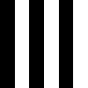 Wide Stripes - Black and White - 3”