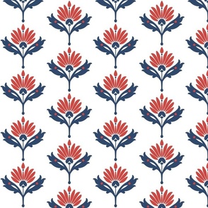 Fleur De Lis in Red, White and Blue