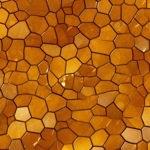 Bright Citrine Yellow Mosaic Pattern 3