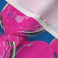 pop art pink paint cans