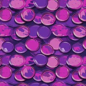 pop art paint cans from lavender to deep purple