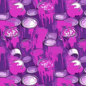 from magenta to purple pop art paint can splatter art