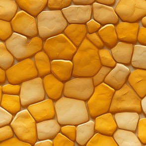 Bright Citrine Yellow Mosaic Pattern 6