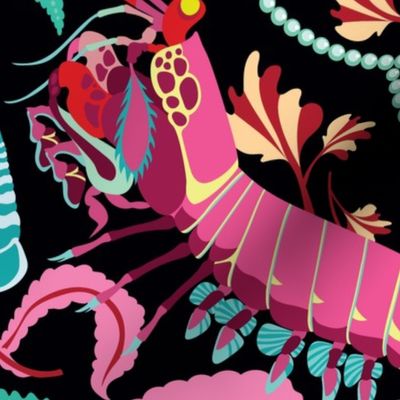 Maximalist Mantis ShrimpWallpaper In Magenta