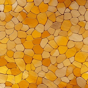 Bright Citrine Yellow Mosaic Pattern 8
