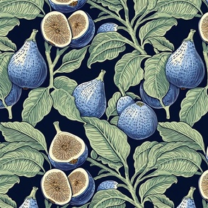 Fresh Sliced Figs | William Morris Inspired collection