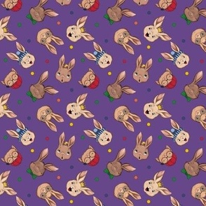 Cool Bunnies tossed on Purple small