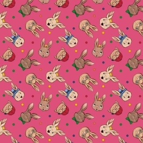 Cool Bunnies tossed on Bunny Pink small