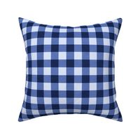 checkerboard check gingham texture 1IN squares navy periwinkle blue