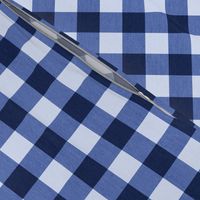 checkerboard check gingham texture 1IN squares navy periwinkle blue