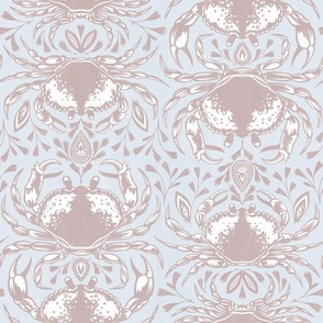 Paisley Crabs with linen texture