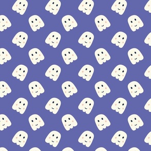 cute halloween ghosts bright periwinkle