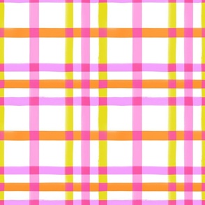 FLORIOGRAPHY BRIGHT HANDPAINTED PLAID MULTI SMALL