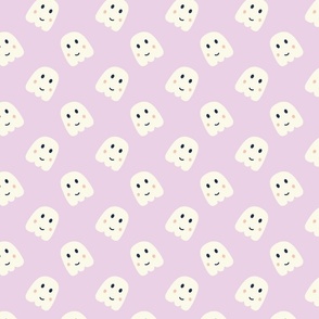 cute halloween ghosts pastel lilac