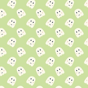 cute halloween ghosts bright lime
