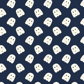 cute halloween ghosts bright navy
