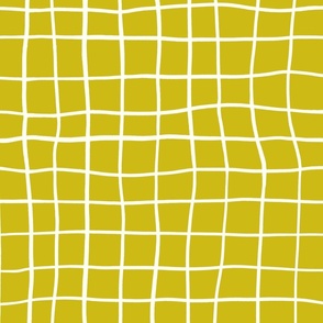 Hand-drawn Mustard yellow grid