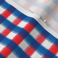 Checkered blue-red Patriotic USA 4th July Independence Day