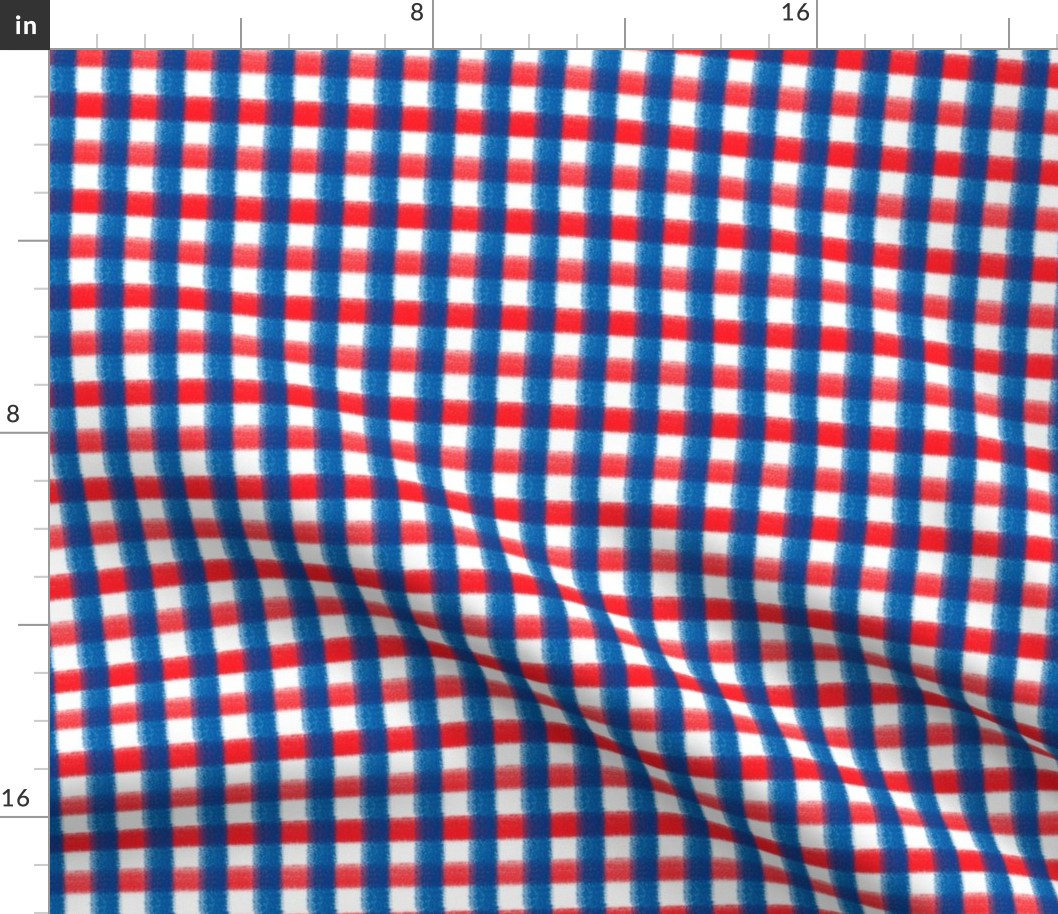 Checkered blue-red Patriotic USA 4th July Independence Day