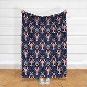 Claws and Currents: A Lobster's Dance [navy]