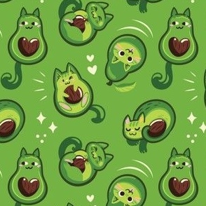 Avocato on green