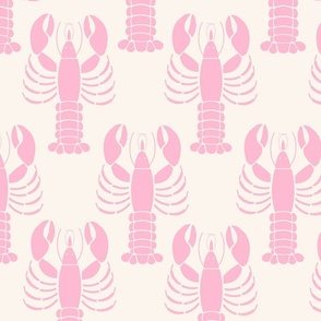  Lobsters pretty pink Beach print Crustacean