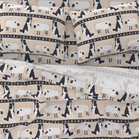 Primitive Border Collie and sheep border - Large width