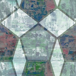 geometric pentagon shape green cold