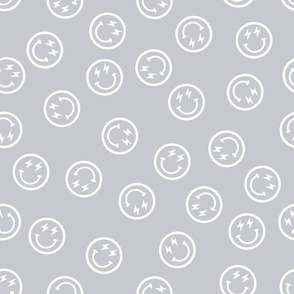 Grey Happy Face-coordinate, Retro Smile Face, Smiley, Smile Face