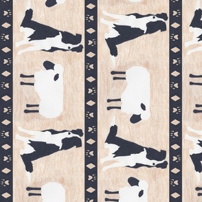 Primitive Border Collie and sheep border - Large length