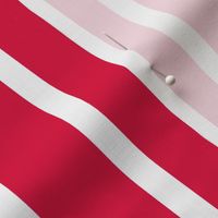 Crustacean Core Stripes Wide Bright Red And White