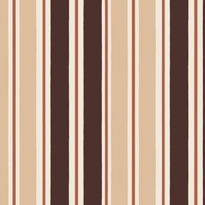 Big and small stripes - brown