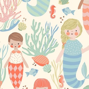 CLAWFULLY BUSY MERMAIDS - 24 IN