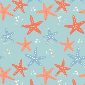 STARFISH - BLUE AND RED