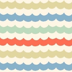 SIMPLE WAVES - BLUE CREAM RED GREEN