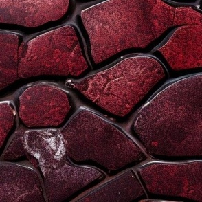 Blood Red Stone Mosaic Pattern 4
