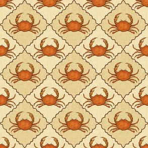 6" Orange Crabs - Vintage Crustacean Core - Textured