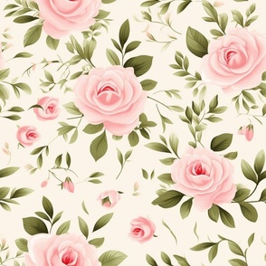 Bigger Scale Soft Pink Dainty Roses