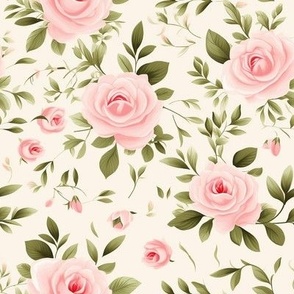 Smaller Scale Soft Pink Dainty Roses