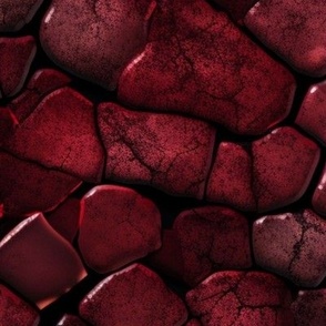 Blood Red Stone Mosaic Pattern 6