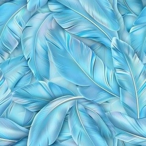 light blue feathers