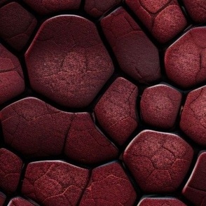 Blood Red Stone Mosaic Pattern 11