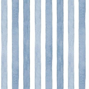 Watercolor Hand Drawn Blue Stripes, M