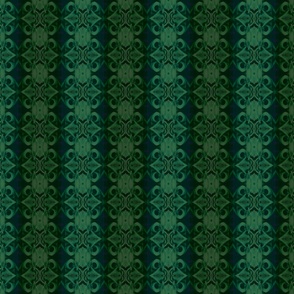 [S] Shades of Green Gothic Botanical Stripes