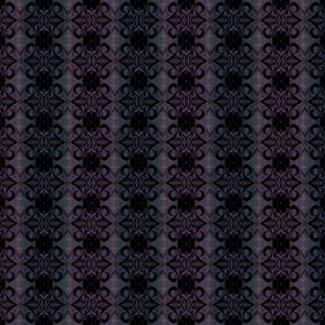 [S] Shades of Purple Gothic Botanical Stripes